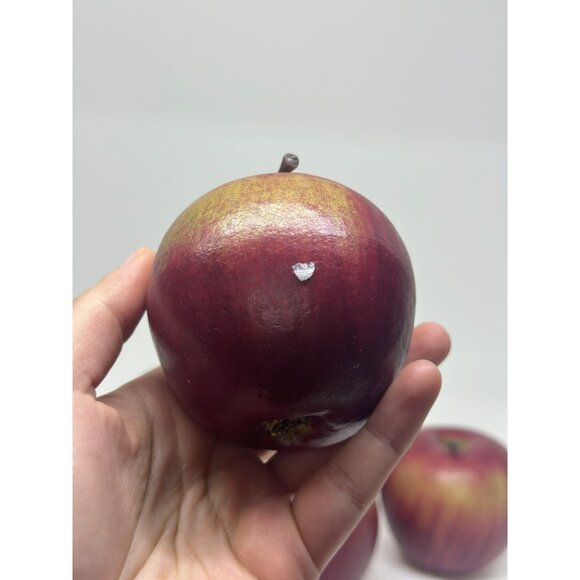 Vintage Artificial Apples | Realistic Fruit Display Prop Decor, Set of 10 Red - Picture 8 of 8